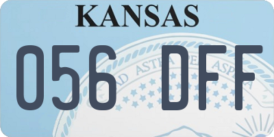 KS license plate 056DFF