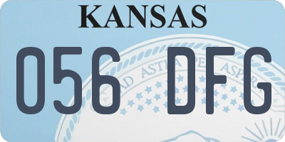 KS license plate 056DFG