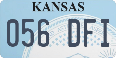 KS license plate 056DFI