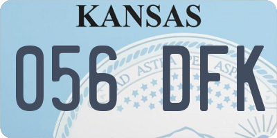 KS license plate 056DFK