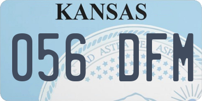 KS license plate 056DFM