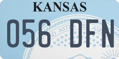KS license plate 056DFN