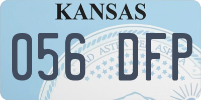 KS license plate 056DFP