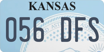 KS license plate 056DFS