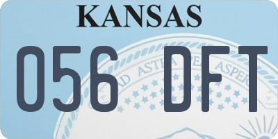 KS license plate 056DFT