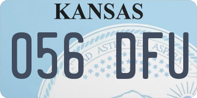 KS license plate 056DFU
