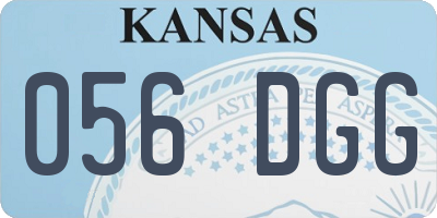 KS license plate 056DGG