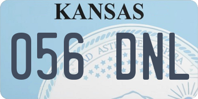 KS license plate 056DNL