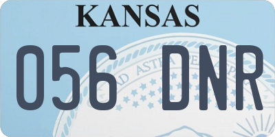 KS license plate 056DNR
