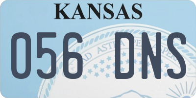 KS license plate 056DNS