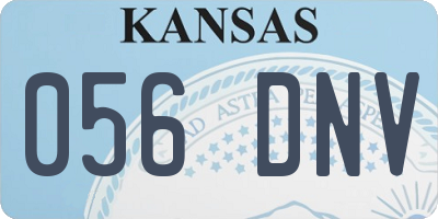 KS license plate 056DNV