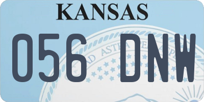 KS license plate 056DNW