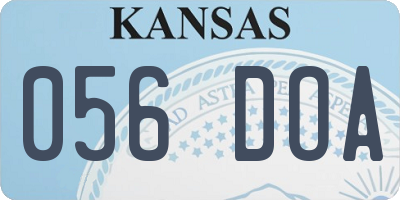 KS license plate 056DOA
