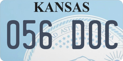 KS license plate 056DOC