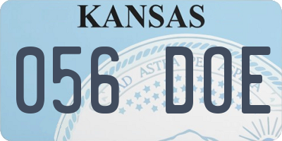 KS license plate 056DOE