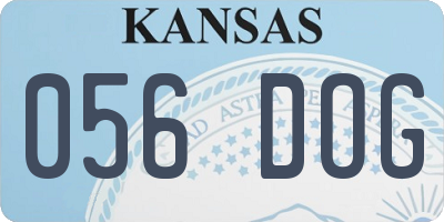 KS license plate 056DOG