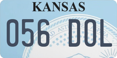 KS license plate 056DOL