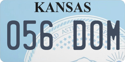 KS license plate 056DOM