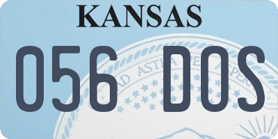 KS license plate 056DOS