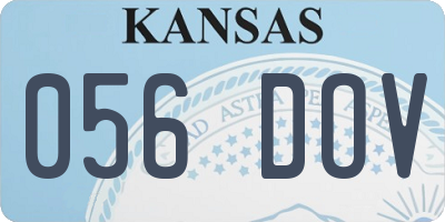KS license plate 056DOV