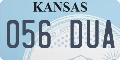 KS license plate 056DUA