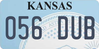 KS license plate 056DUB
