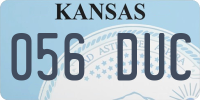 KS license plate 056DUC