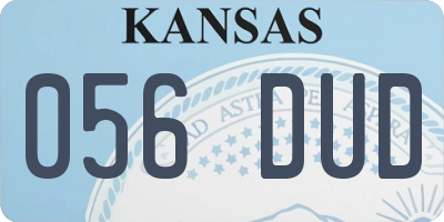 KS license plate 056DUD