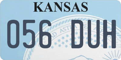 KS license plate 056DUH