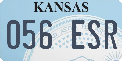 KS license plate 056ESR