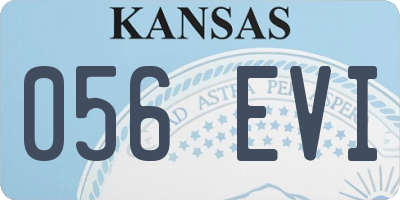 KS license plate 056EVI