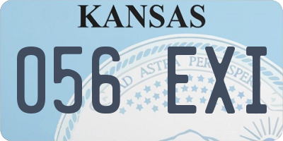 KS license plate 056EXI