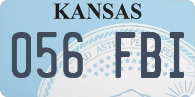 KS license plate 056FBI