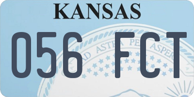 KS license plate 056FCT