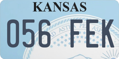 KS license plate 056FEK