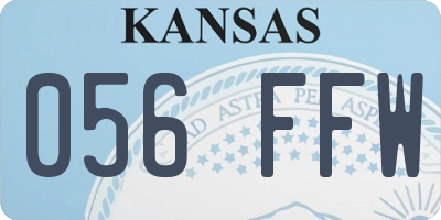 KS license plate 056FFW