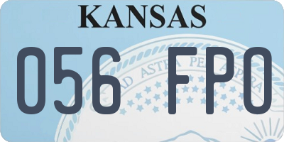 KS license plate 056FPO