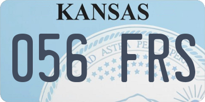 KS license plate 056FRS
