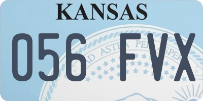 KS license plate 056FVX