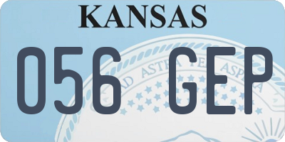 KS license plate 056GEP