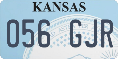 KS license plate 056GJR