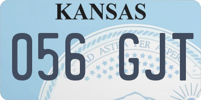 KS license plate 056GJT