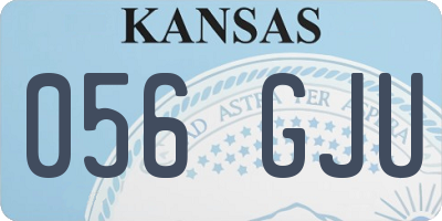 KS license plate 056GJU