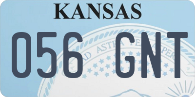 KS license plate 056GNT
