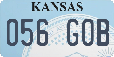 KS license plate 056GOB