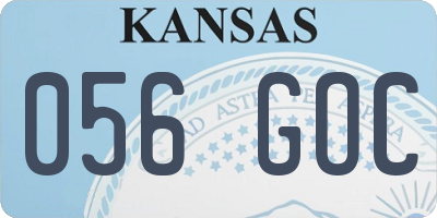 KS license plate 056GOC