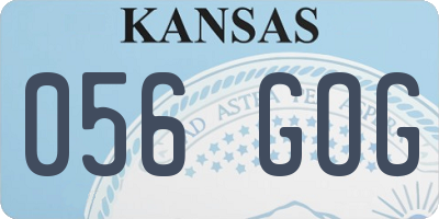 KS license plate 056GOG