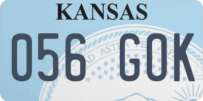 KS license plate 056GOK