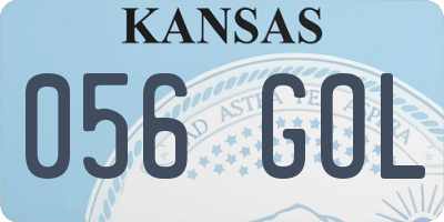 KS license plate 056GOL