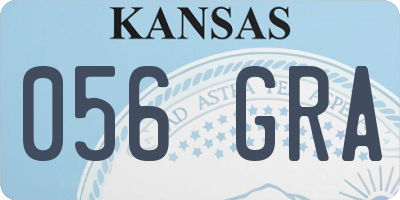 KS license plate 056GRA
